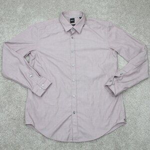 Hugo Boss Light Pink Casual Button Down Shirt